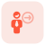 Businessman with a right direction arrow indication icon