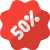 Huge discount coupon stickers in shopping malls icon