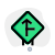 Side road to front joining the intersection icon