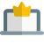 Membership crown badge for laptop online member icon