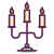 三个轻蜡烛枝形吊灯 icon