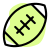 American football oval shape ball layout indication icon