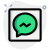 Facebook messenger logotype with multi platform support icon