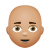 Bald Man Medium Skin Tone icon