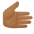 emoji-de-mão-direita-de-tom-de-pele-médio-escura icon