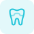 Dental crown with capping of a tooth or isolated on a white background icon