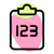 Practicing the counting on a clipboard layout icon