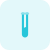 Test tube with measuring scale isolated on white background icon