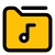 Music folder for collection of songs from different artists icon