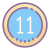 Circled 11 icon