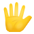 emoji-mano-con-los-dedos-abiertos icon