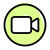 Camera for recording isolated on a white background icon
