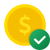 Cheque dolar icon