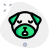 Sleepy pug dog with emoji pictorial representation shared online icon