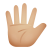 mano-con-los-dedos-abiertos-tono-de-piel-claro-medio icon