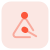 Music instrument with drumstick on a triangle icon