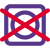 Do not tumble dry clothes symbol layout icon