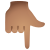 백핸드 인덱스 포인팅 다운 중간 피부톤 icon