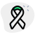 Cancer ribbon symbol isolated on a white background icon