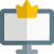 Membership crown badge for premium online member icon