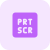 PRT SCR for a screenshot capture function key icon