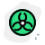 Biohazard warning danger logotype isolated on a white background icon