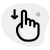 Single finger touch with slide down feature icon