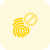 Blocked finger scan with crossed logotype warning icon