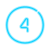 4 en círculo icon