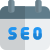 Seo work agenda schedule on a calendar icon