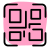 QR code or Quick Response Code a type of matrix barcode icon