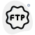 File transfer protocol badge sticker isolated on a white background icon