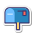 Закрытый почтовый ящик, флаг опущен icon