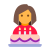 Девочка-именинница с тортом icon