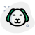 Happy smiling puppy face with eyes closed emoji icon