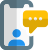 Chatting with client with cell phone inbuilt messenger icon