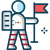 13-astronaut with flag icon