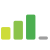 Medium cellular network strength of bar notification icon