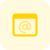 Web mail service with at sign on a browser icon