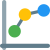 Bubble chart dotted x y line chart plot started icon