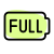 Phone battery full charged logotype isolated on white background icon