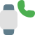 Calling feature on digital smartwatch with handphone logotype icon