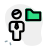 Businessman sharing a single folder on an online server icon