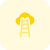 Stairs to reach sky concept of success icon