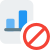 Bar chart report paper with errors in statics icon