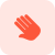 Drop hand gesture isolated on a white background icon