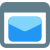 Email messenger on a landing page builder icon