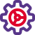 Cog wheel for application and computer management icon