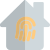 Modern Smart home door access with finger authentication icon