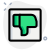 Thumbs down for online social media dislike button icon